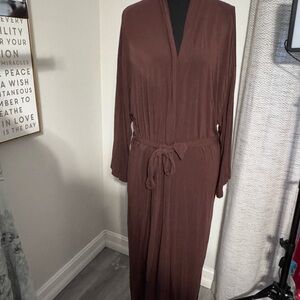 Victoria's Secret Brown Long-Sleeve Wrap robe M/L
